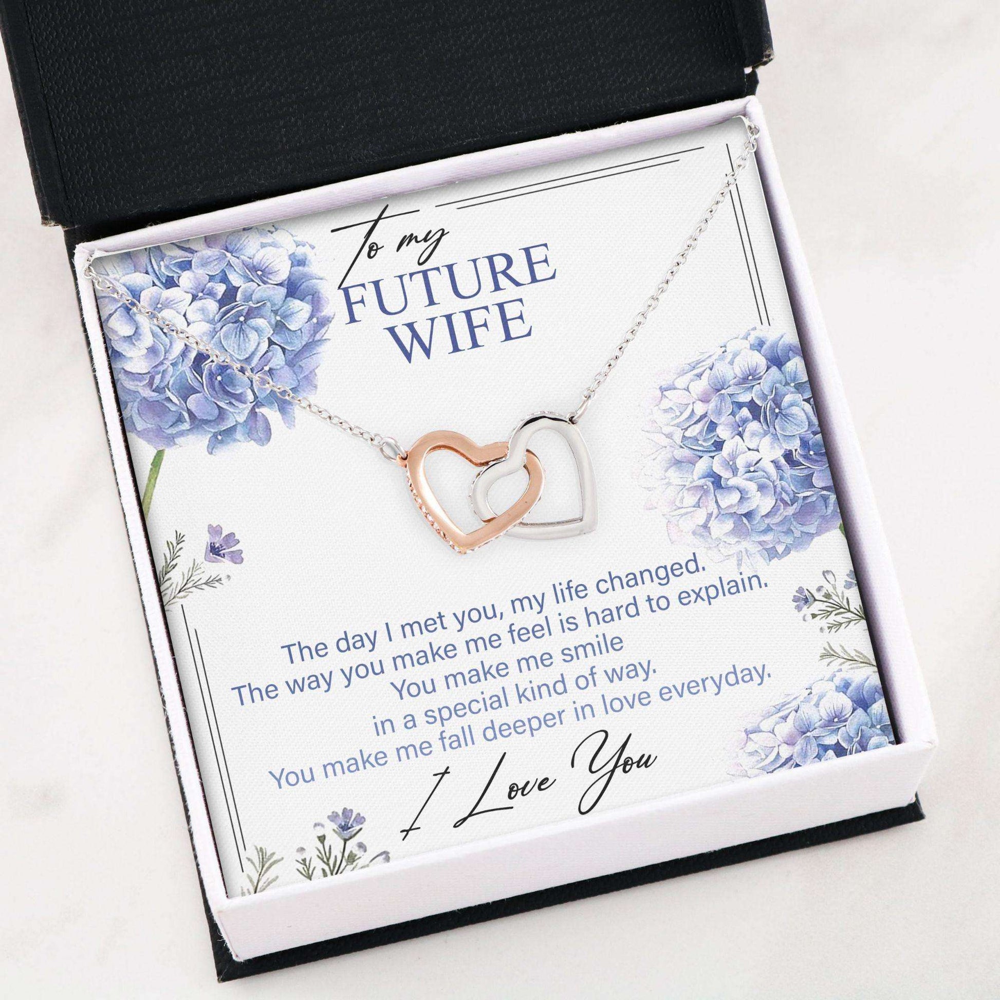 Future Wife Necklace, Future Future Interlocking Hearts “ To My Future Wife Necklace Gifts for Future Wife / fiance Rakva