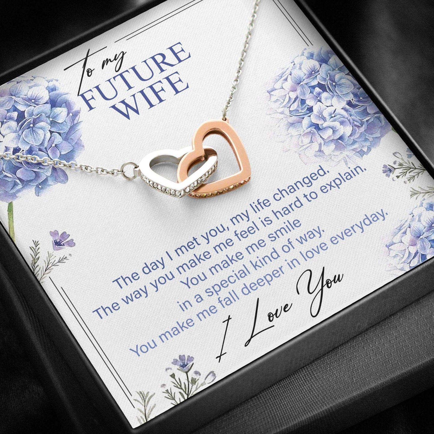 Future Wife Necklace, Future Future Interlocking Hearts “ To My Future Wife Necklace Gifts for Future Wife / fiance Rakva