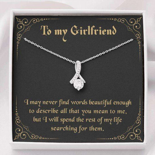 Future Wife Necklace, Girlfriend Necklace, To My Girlfriend Necklace Gift “ Never Find The Words For Karwa Chauth Rakva