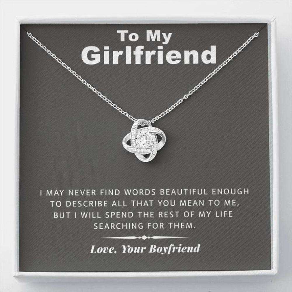 Future Wife Necklace, Girlfriend Necklace, To My Girlfriend Necklace Gift “ Never Find The Words For Karwa Chauth Rakva