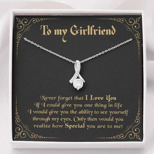 Future Wife Necklace, Girlfriend Necklace, To My Girlfriend Necklace Gift Never Forget That I Love You For Karwa Chauth Rakva