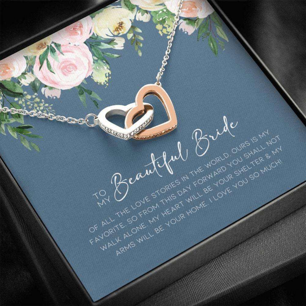 Future Wife Necklace, Groom To Bride Gift, Wedding Day Gift To Bride, To My Beautiful Bride Necklace Gift From Groom For Karwa Chauth Rakva