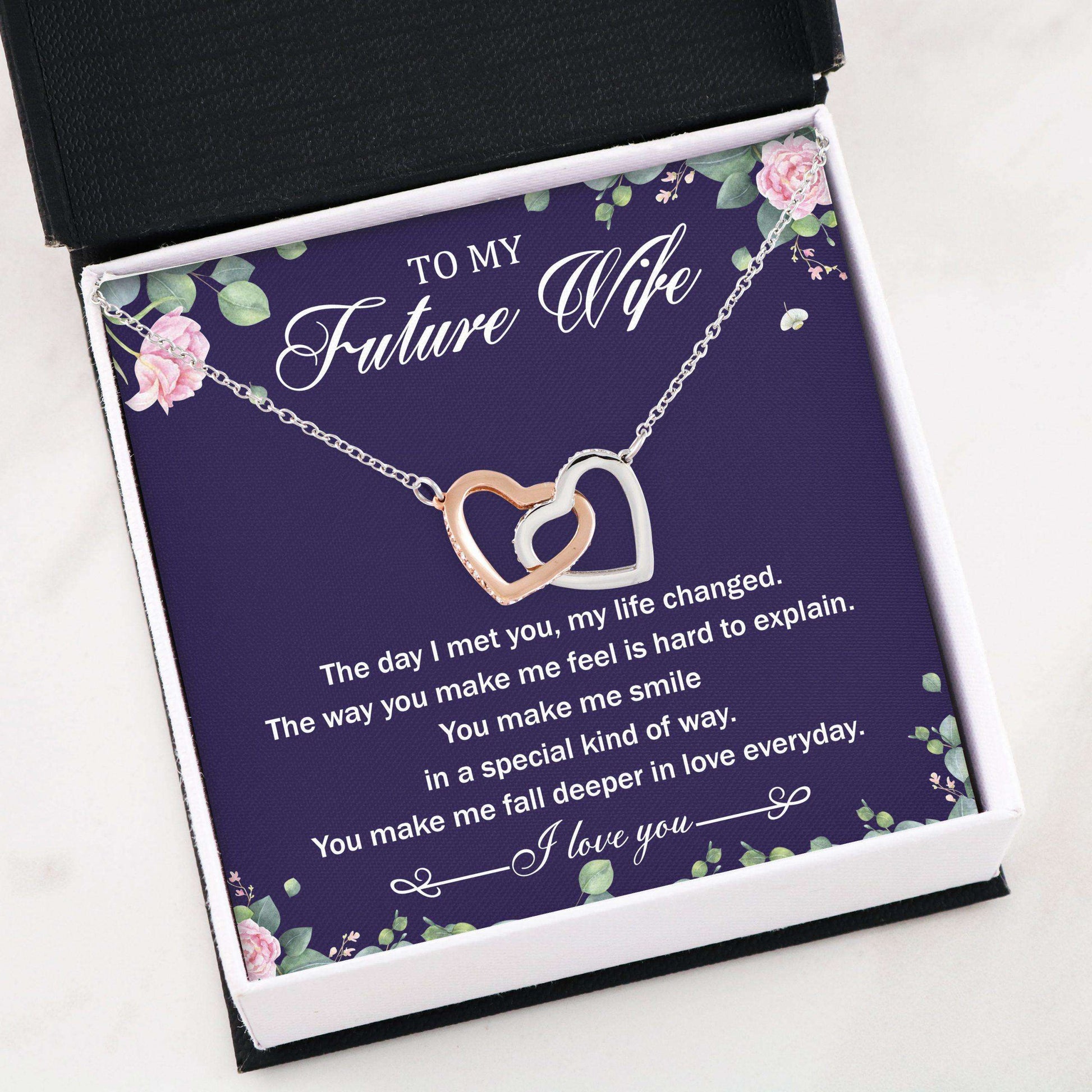 Future Wife Necklace, Interlocking Hearts “ Gift For Future Wife Necklace Gifts For Friend Rakva