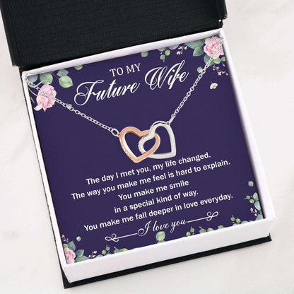 Future Wife Necklace, Interlocking Hearts “ Gift For Future Wife Necklace Gifts For Friend Rakva