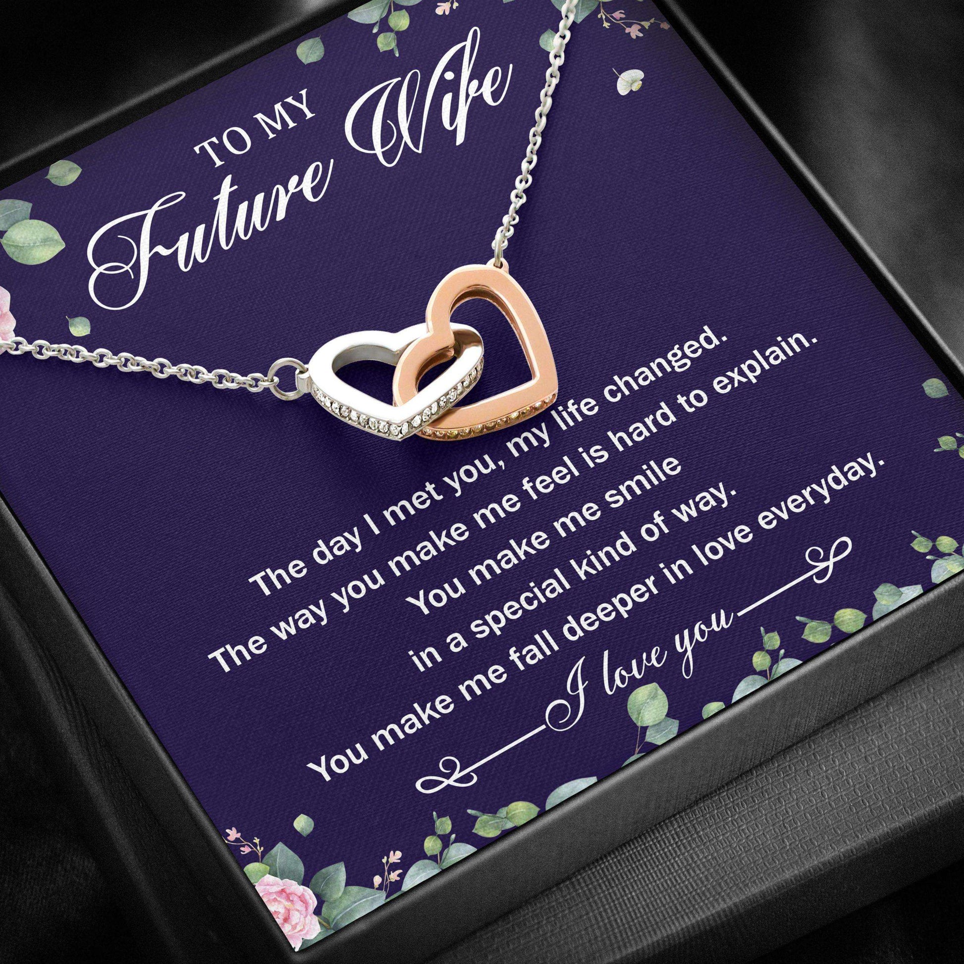 Future Wife Necklace, Interlocking Hearts “ Gift For Future Wife Necklace Gifts For Friend Rakva