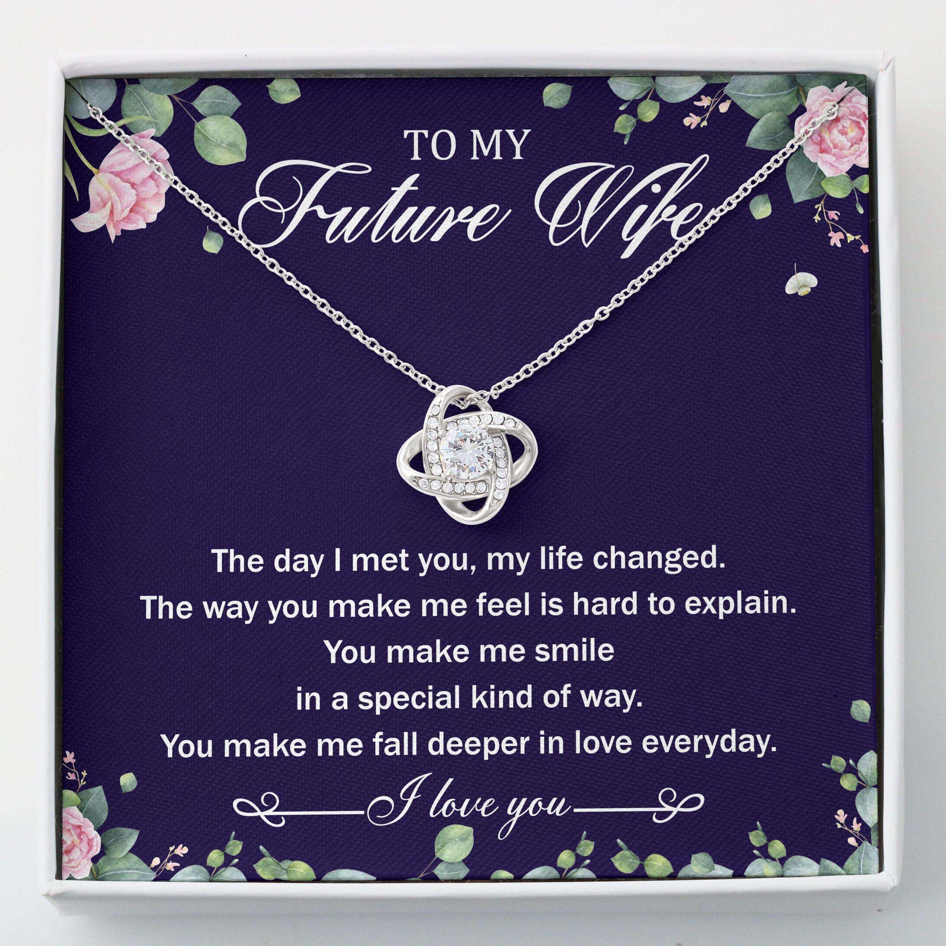 Future Wife Necklace, Love Knots “ Gift For Future Wife Necklace Gifts For Friend Rakva