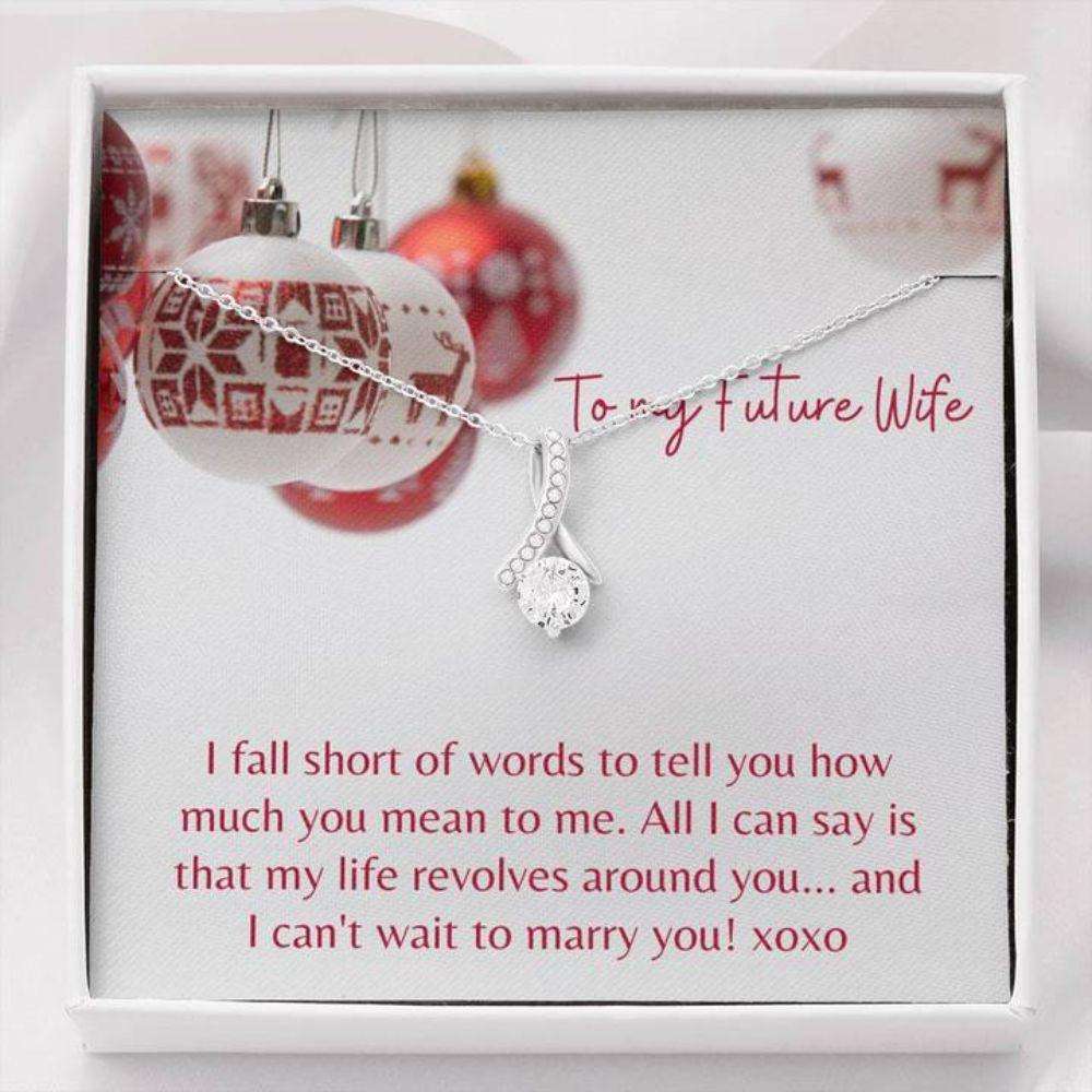 Future Wife Necklace “ Necklace For Fianc� “ Gift Necklace With Message Card Future Wife Holiday Red The Gifts For Friend Rakva