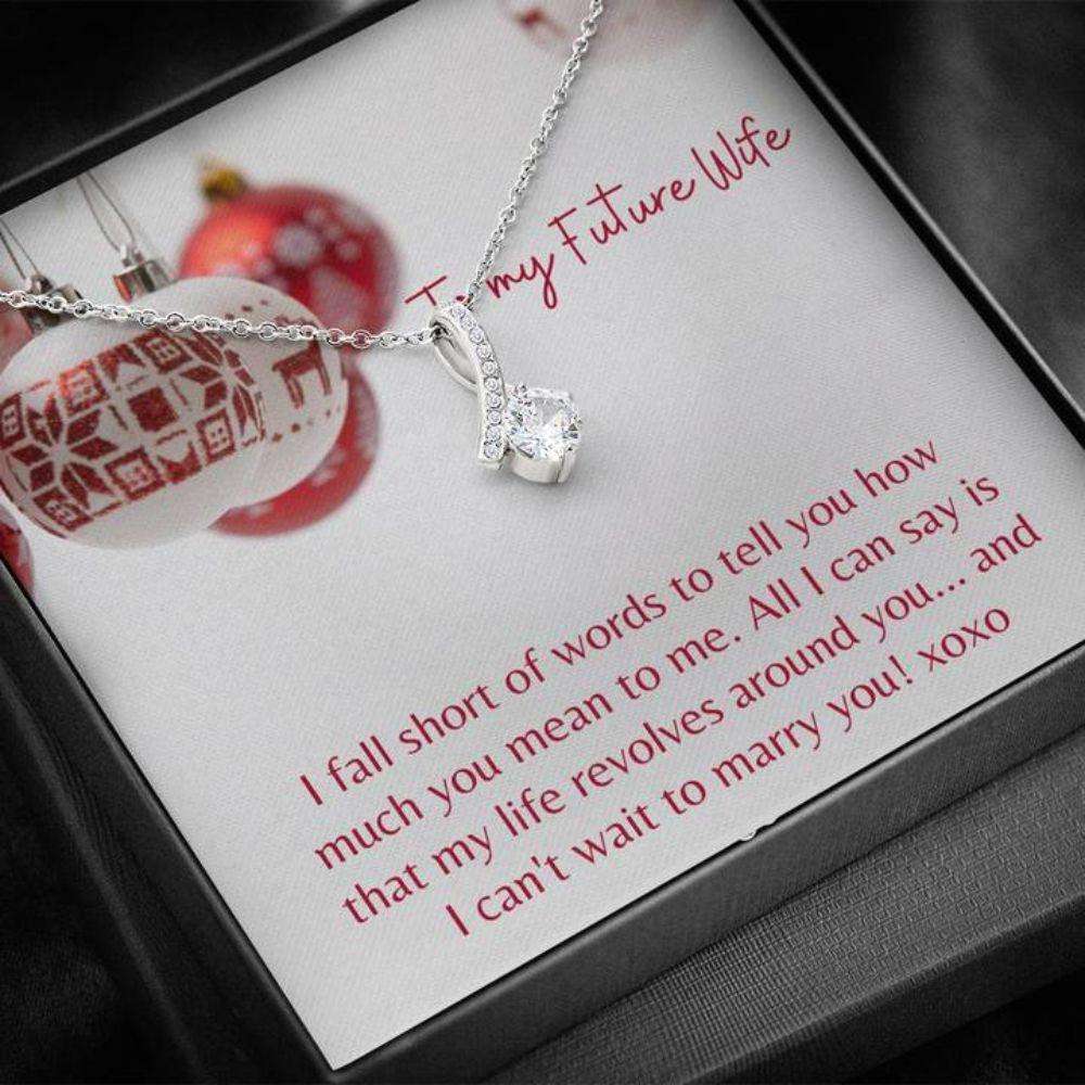 Future Wife Necklace “ Necklace For Fianc� “ Gift Necklace With Message Card Future Wife Holiday Red The Gifts For Friend Rakva