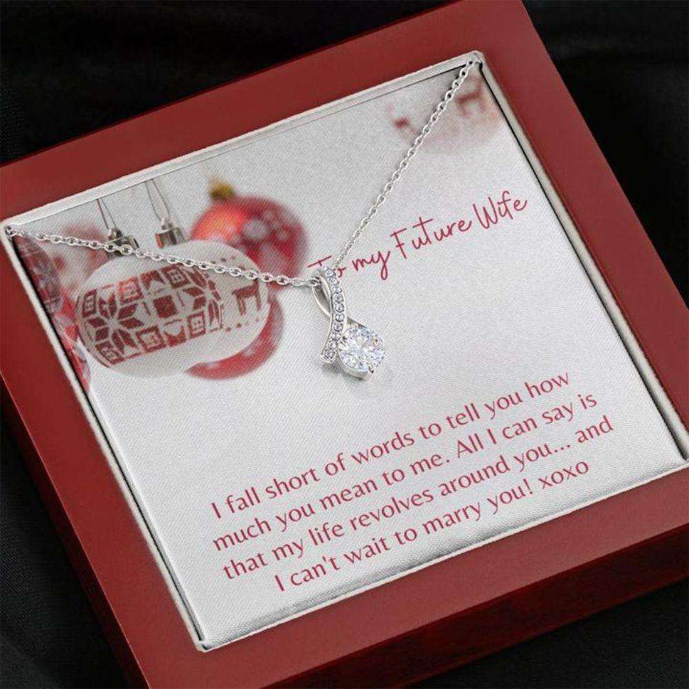 Future Wife Necklace “ Necklace For Fianc� “ Gift Necklace With Message Card Future Wife Holiday Red The Gifts For Friend Rakva