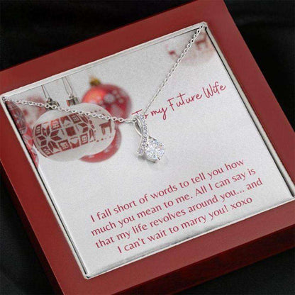 Future Wife Necklace “ Necklace For Fianc� “ Gift Necklace With Message Card Future Wife Holiday Red The Gifts For Friend Rakva