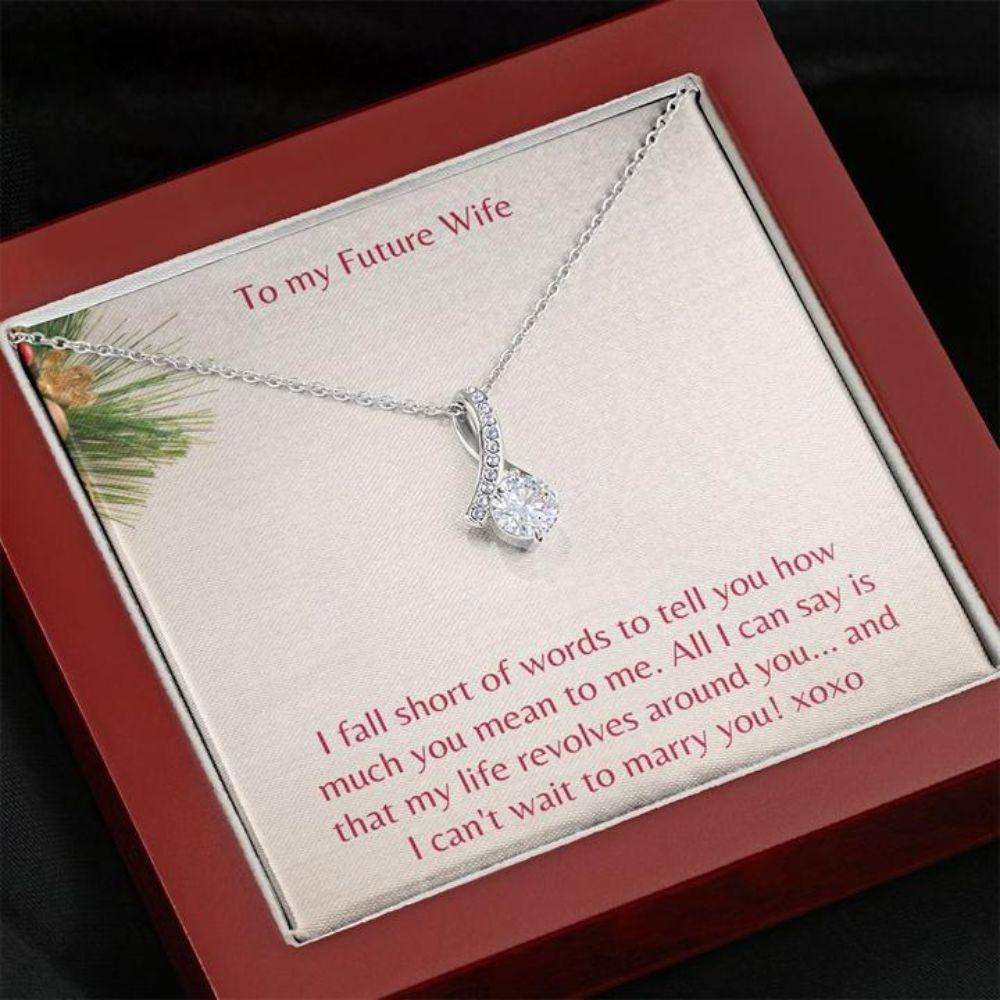 Future Wife Necklace “ Necklace For Fianc� “ Gift Necklace With Message Card Future Wife Holiday The Gifts For Friend Rakva