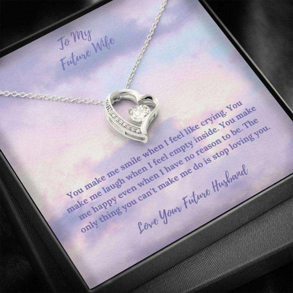 Future Wife Necklace “ Necklace For Fianc� “ Gift To Future Wife Purple Clouds Heart Necklace Gifts For Friend Rakva