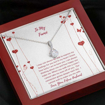 Future Wife Necklace “ Necklace For Fianc� “ Gift Valentine’S To Fiance Heart Flowers Beauty For Karwa Chauth Rakva