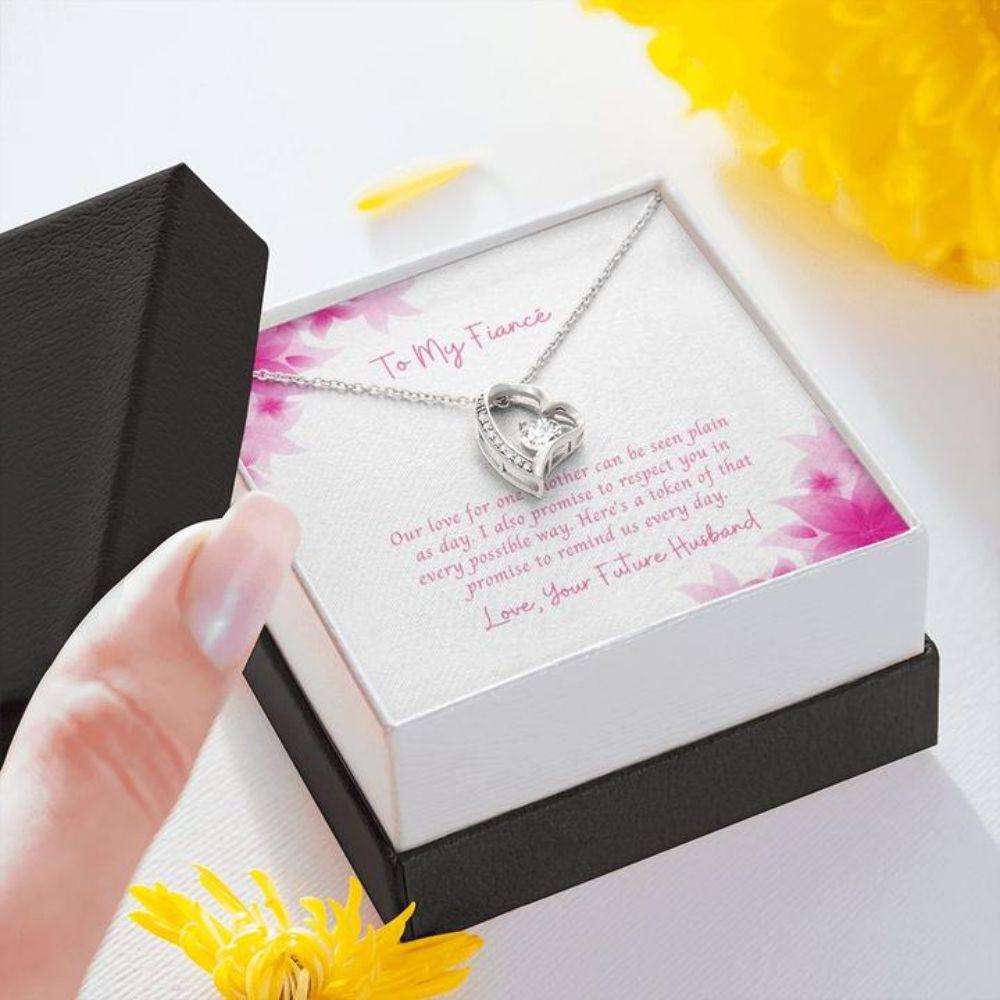 Future Wife Necklace “ Necklace For Fiance “ Gift Necklace Message Card To Fiance “ No Other “ Pink Flower Gifts For Friend Rakva