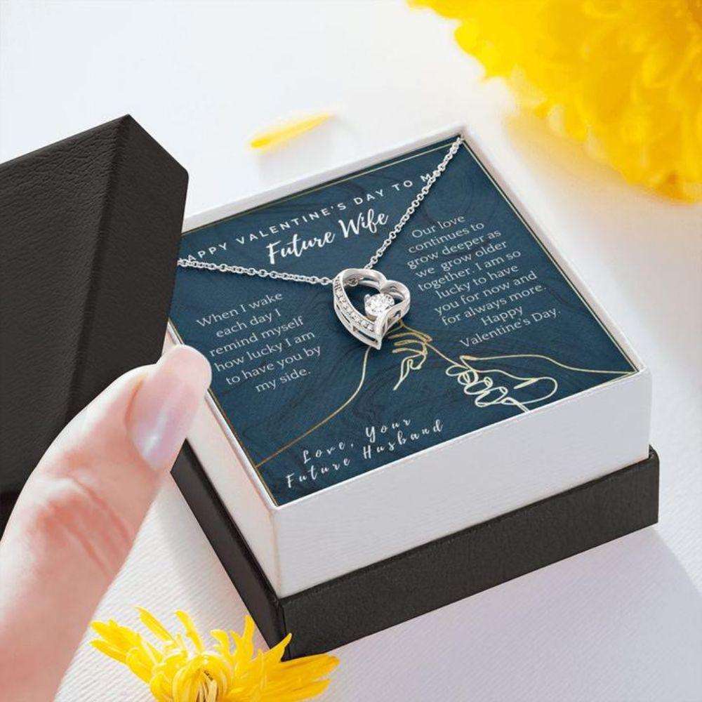 Future Wife Necklace “ Necklace For Fiance “ Gift Necklace Message Card “ Valentine’S Day To My Future Wife “ Fiance For Karwa Chauth Rakva