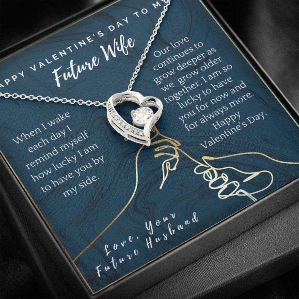 Future Wife Necklace “ Necklace For Fiance “ Gift Necklace Message Card “ Valentine’S Day To My Future Wife “ Fiance For Karwa Chauth Rakva