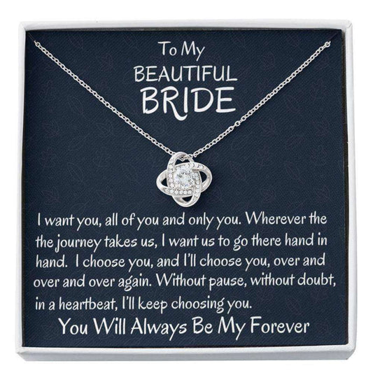 Future Wife Necklace, To My Beautiful Bride Love Knot Necklace, Groom To Bride Gift, Wife To Be Gift, My Love Gift Gift For Bride Rakva