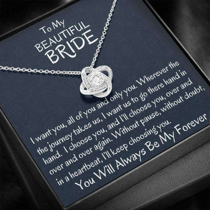 Future Wife Necklace, To My Beautiful Bride Love Knot Necklace, Groom To Bride Gift, Wife To Be Gift, My Love Gift Gift For Bride Rakva