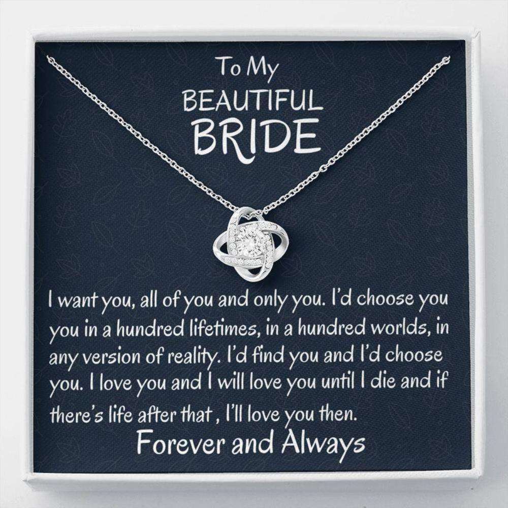 Future Wife Necklace, To My Beautiful Bride Love Knot Necklace, Groom To Bride Gift, Wife To Be Gift, To My Love Gift Gift For Bride Rakva