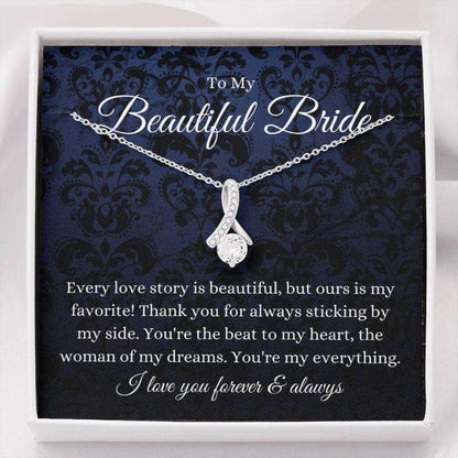 Future Wife Necklace, To My Beautiful Bride Necklace From Groom, Wedding Day Gift To Future Wife Gift For Bride Rakva