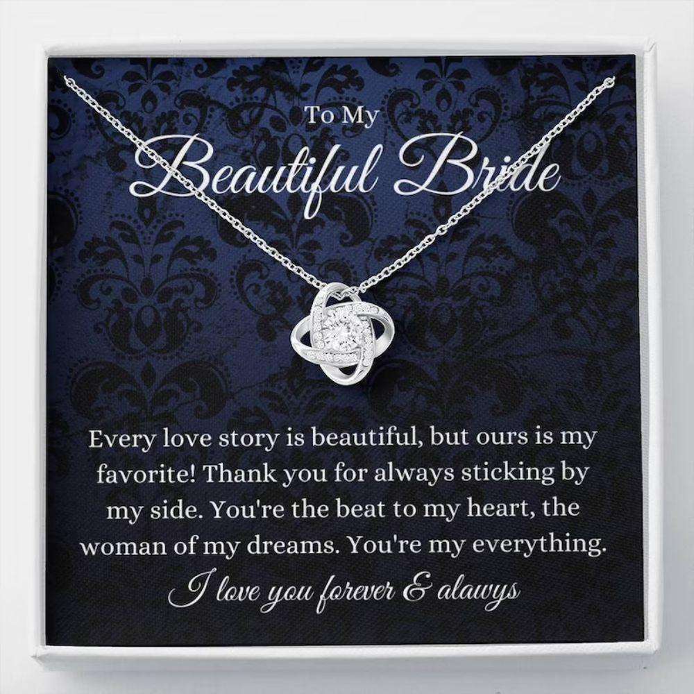 Future Wife Necklace, To My Beautiful Bride Necklace From Groom, Wedding Day Gift To Future Wife Gift For Bride Rakva