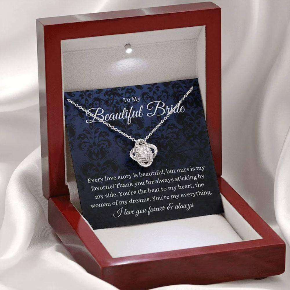 Future Wife Necklace, To My Beautiful Bride Necklace From Groom, Wedding Day Gift To Future Wife Gift For Bride Rakva