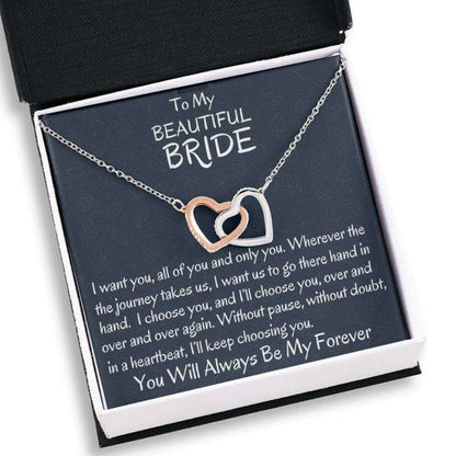 Future Wife Necklace, To My Beautiful Bride Two Hearts Necklace, Groom To Bride Gift, Wife To Be Gift, My Love Gift Gift For Bride Rakva