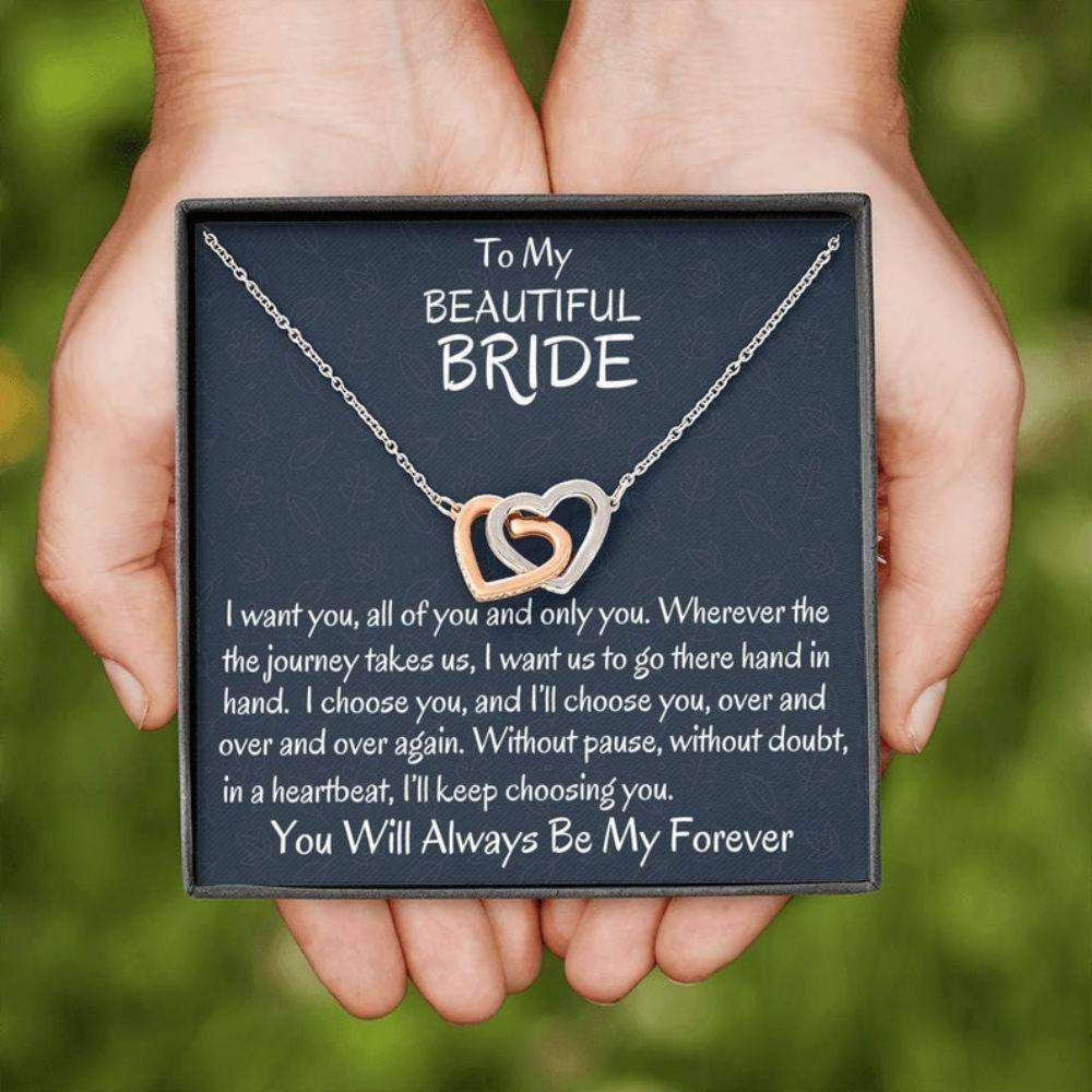 Future Wife Necklace, To My Beautiful Bride Two Hearts Necklace, Groom To Bride Gift, Wife To Be Gift, My Love Gift Gift For Bride Rakva