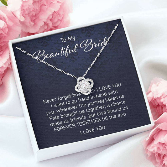 Future Wife Necklace, To My Bride Gift From Groom Love Knot Necklace Gift For Bride Rakva