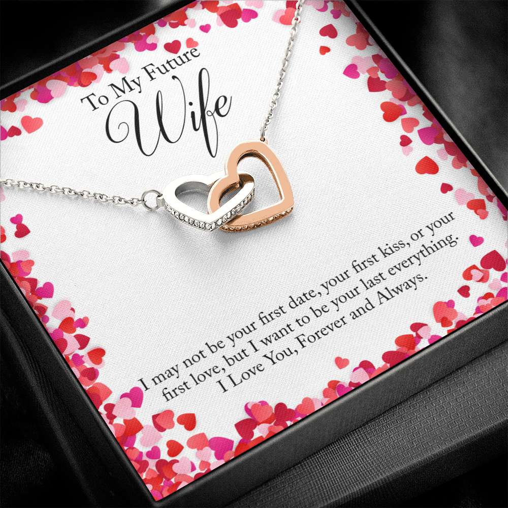 Future Wife Necklace, To My Future Wife Forever And Always Interlocking Hearts Necklace Gift For Bride Rakva