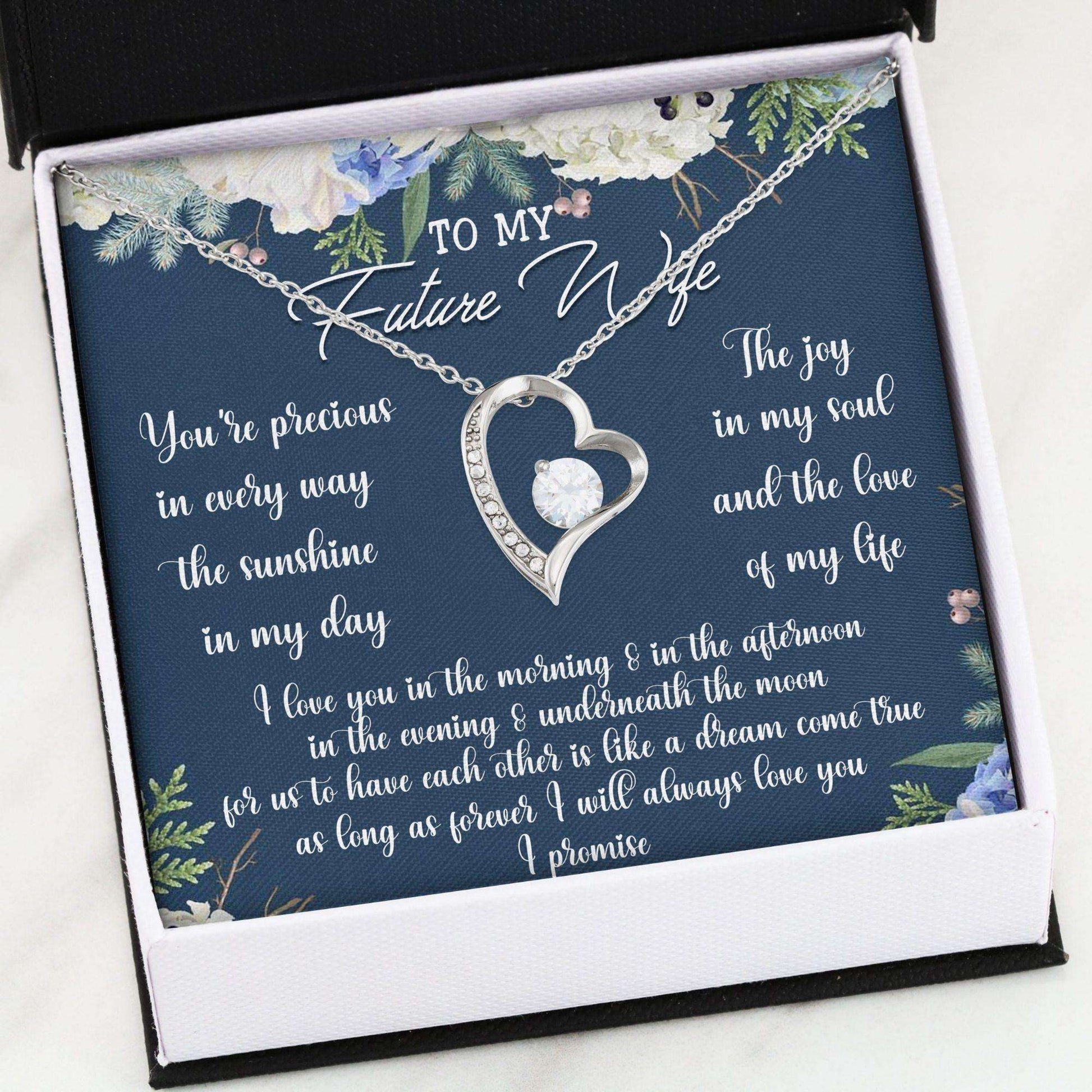 Future Wife Necklace, To My Future Wife Gift “ Forever Love Necklace Gift For Bride Rakva