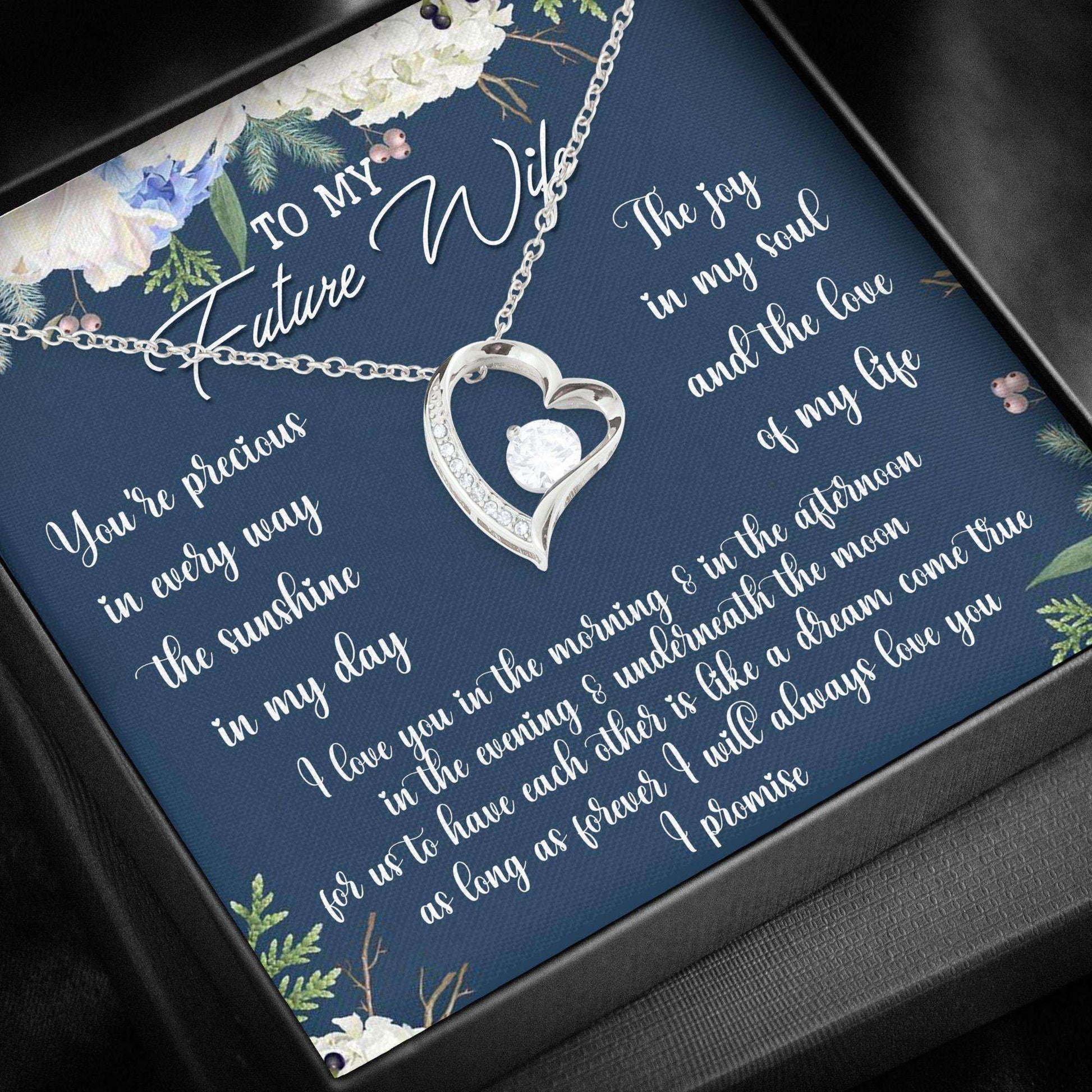 Future Wife Necklace, To My Future Wife Gift “ Forever Love Necklace Gift For Bride Rakva