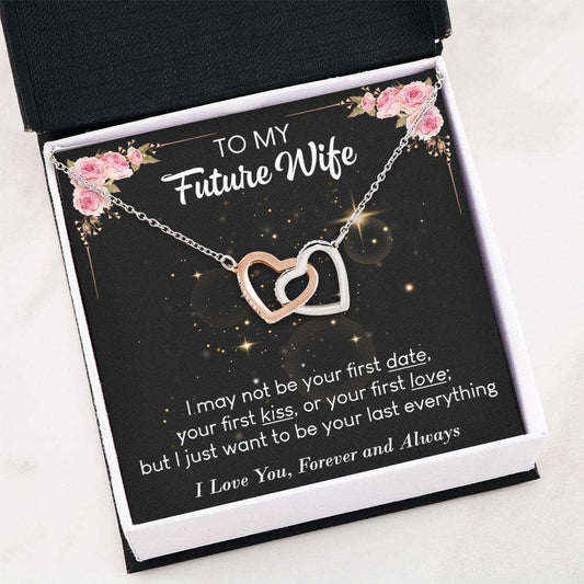 Future Wife Necklace, To My Future Wife Gift Gift “ Interlocking Hearts Necklace Gifts For Friend Rakva