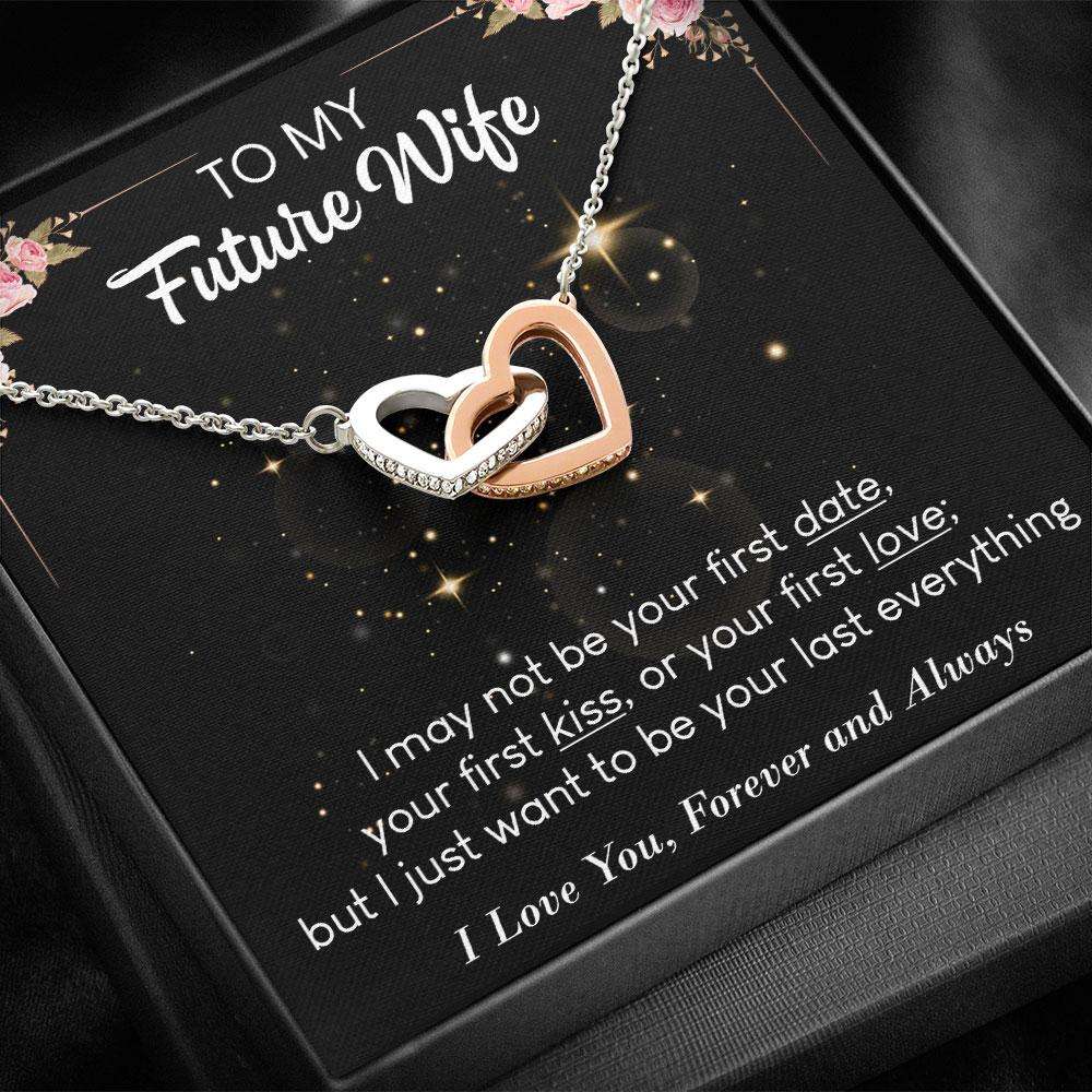 Future Wife Necklace, To My Future Wife Gift Gift “ Interlocking Hearts Necklace Gifts For Friend Rakva