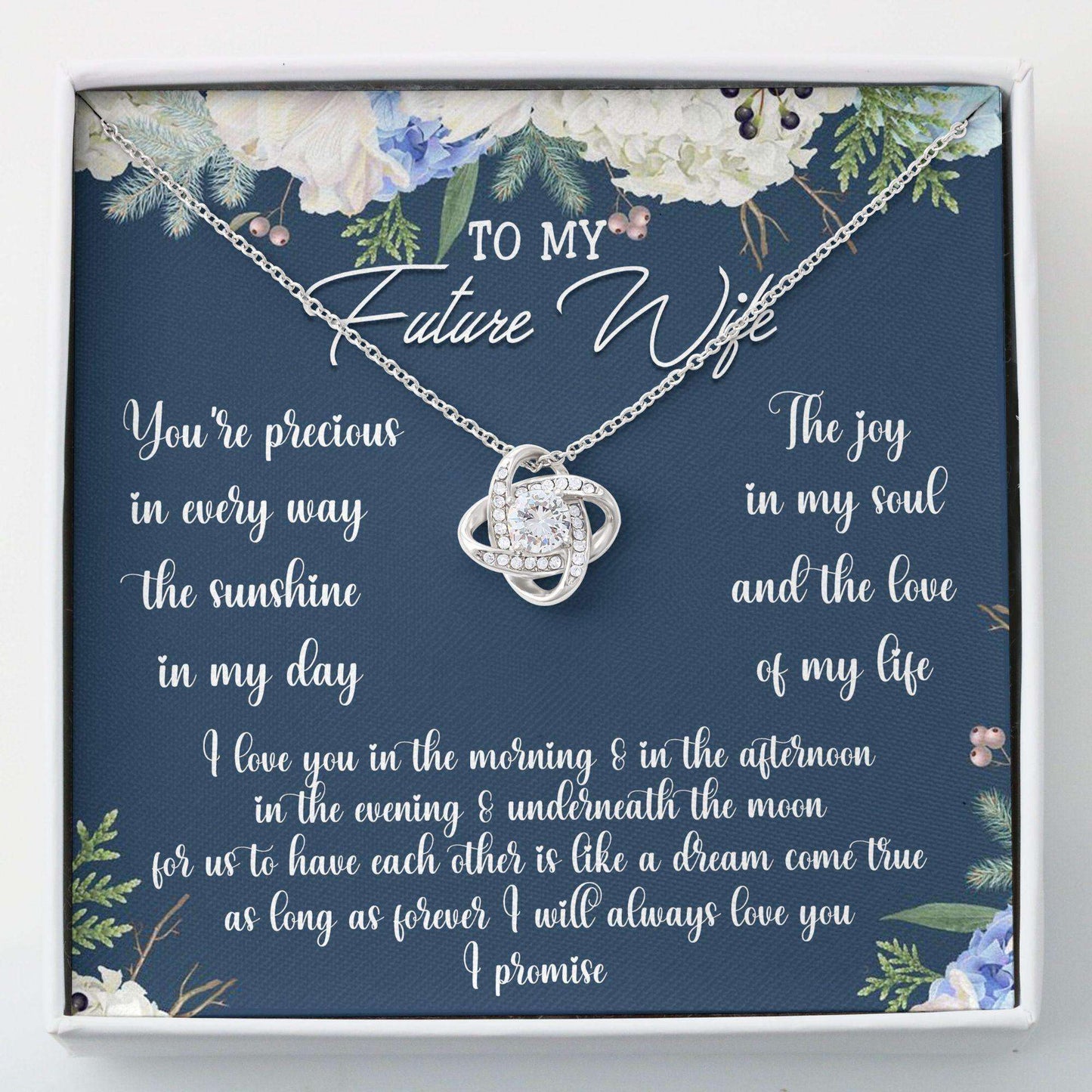 Future Wife Necklace, To My Future Wife Gift “ Love Knots Necklace Gift For Bride Rakva