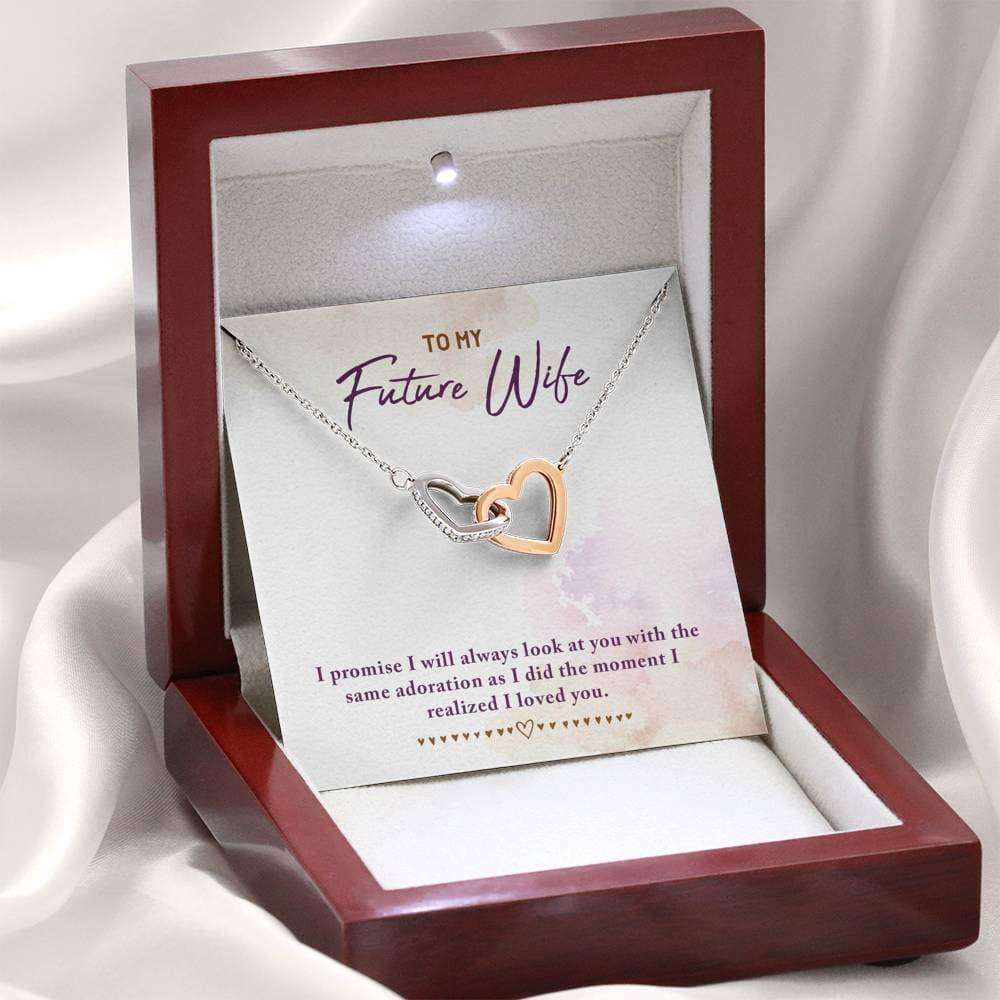 Future Wife Necklace, To My Future Wife Interlocking Hearts Necklace Gift For Bride Rakva