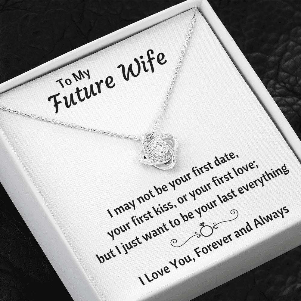 Future Wife Necklace, To My Future Wife Last Everything Love Necklace Gift For Girlfriend Or Fiance For Karwa Chauth Rakva