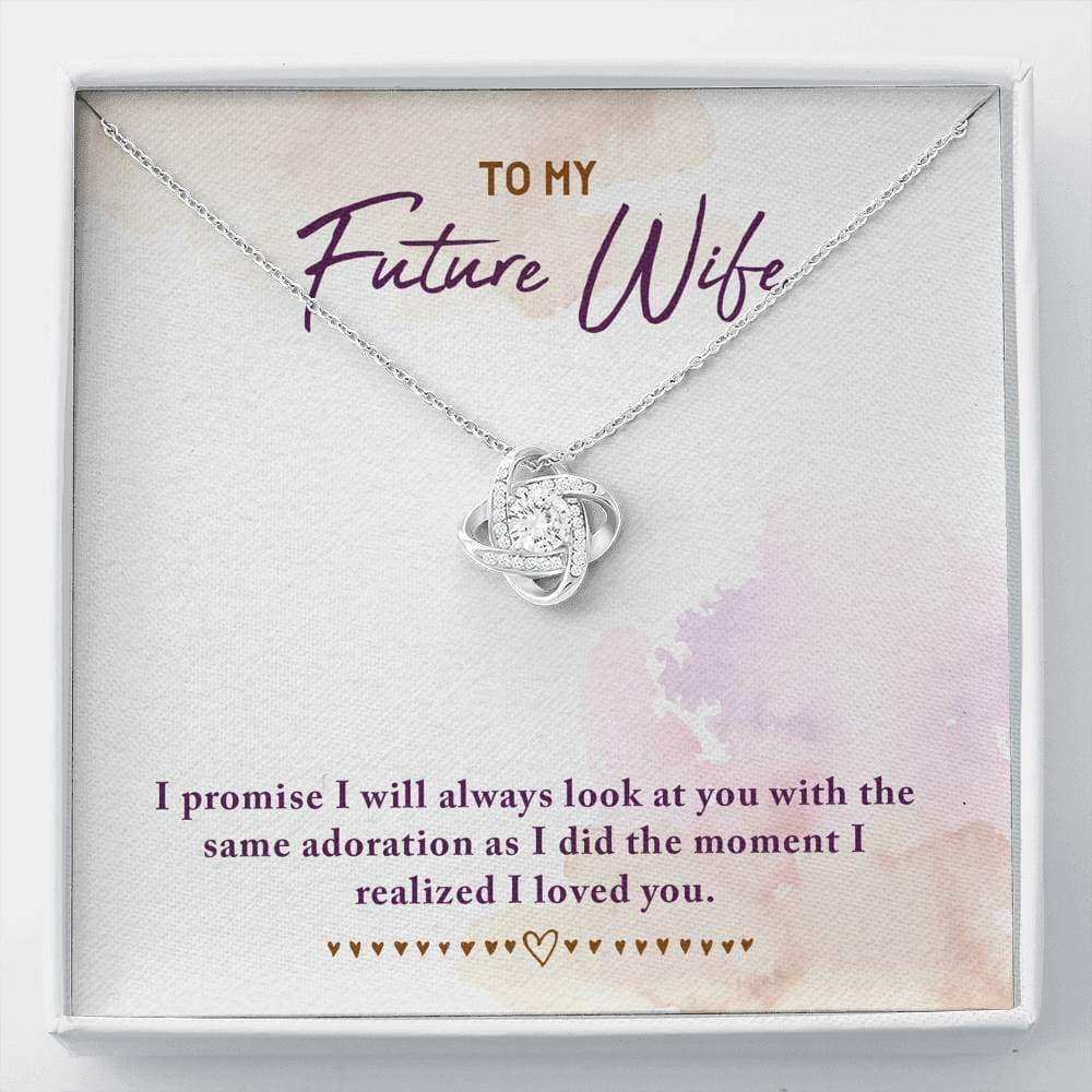 Future Wife Necklace, To My Future Wife Love Knot Necklace Gift For Bride Rakva