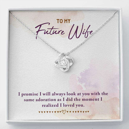 Future Wife Necklace, To My Future Wife Love Knot Necklace Gift For Bride Rakva