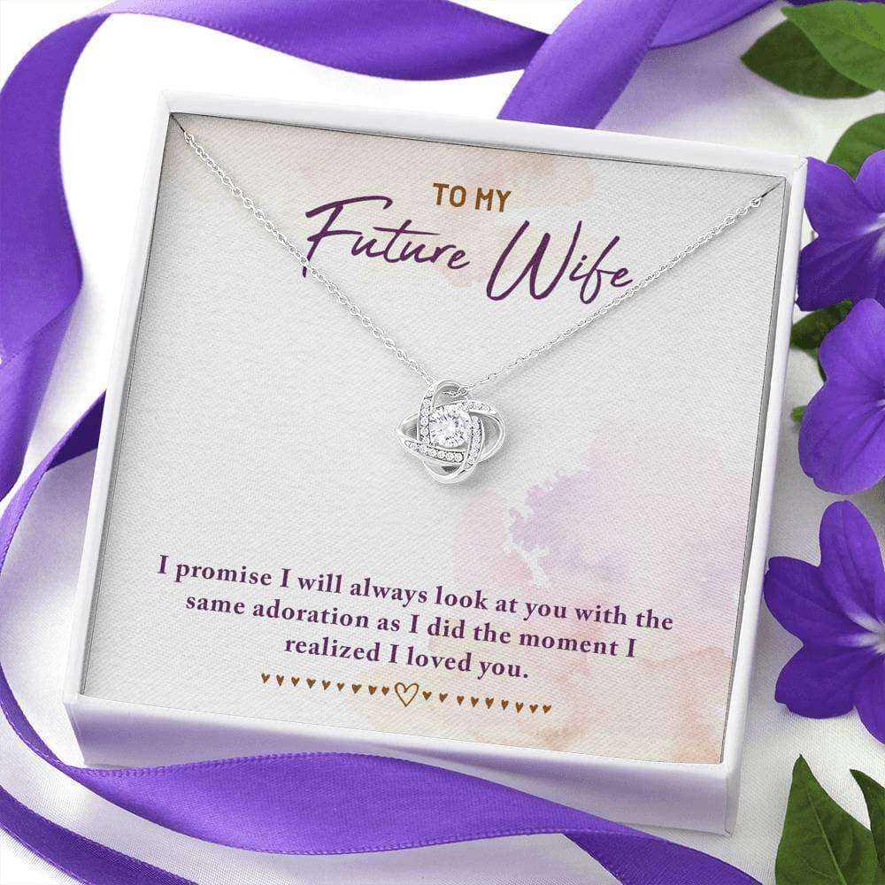 Future Wife Necklace, To My Future Wife Love Knot Necklace Gift For Bride Rakva