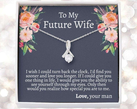 Future Wife Necklace, To My Future Wife Love You To The Moon Necklace, Engagement Gift For Her Gifts For Friend Rakva