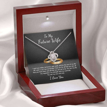 Future Wife Necklace, To My Future Wife My One And Only Love Knot Necklace Gift For Bride Rakva