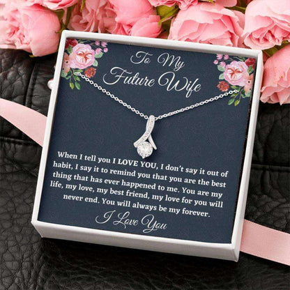 Future Wife Necklace, To My Future Wife Necklace Gift, Gift For Fianc?E, Necklace For Her Anniversary, Gift For Engaged For Karwa Chauth Rakva