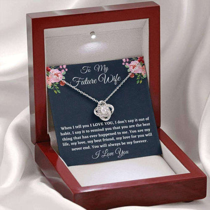 Future Wife Necklace, To My Future Wife Necklace Gift, Gift For Fianc?E, Necklace For Her Anniversary, Gift For Engaged For Karwa Chauth Rakva