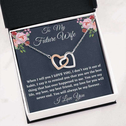 Future Wife Necklace, To My Future Wife Necklace Gift, Gift For Fianc?E, Necklace For Her Anniversary, Gift For Engaged For Karwa Chauth Rakva