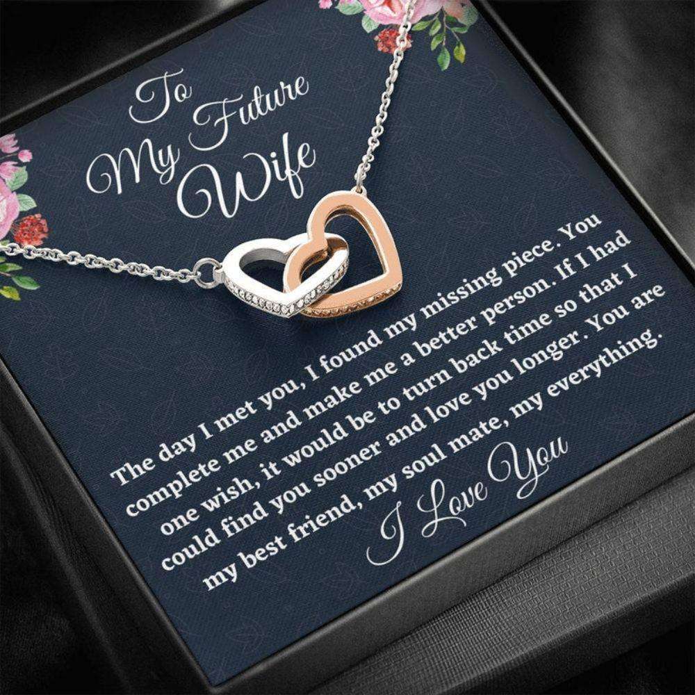 Future Wife Necklace, To My Future Wife Necklace Gift, Necklace For Her Anniversary, Gift For Engaged For Karwa Chauth Rakva