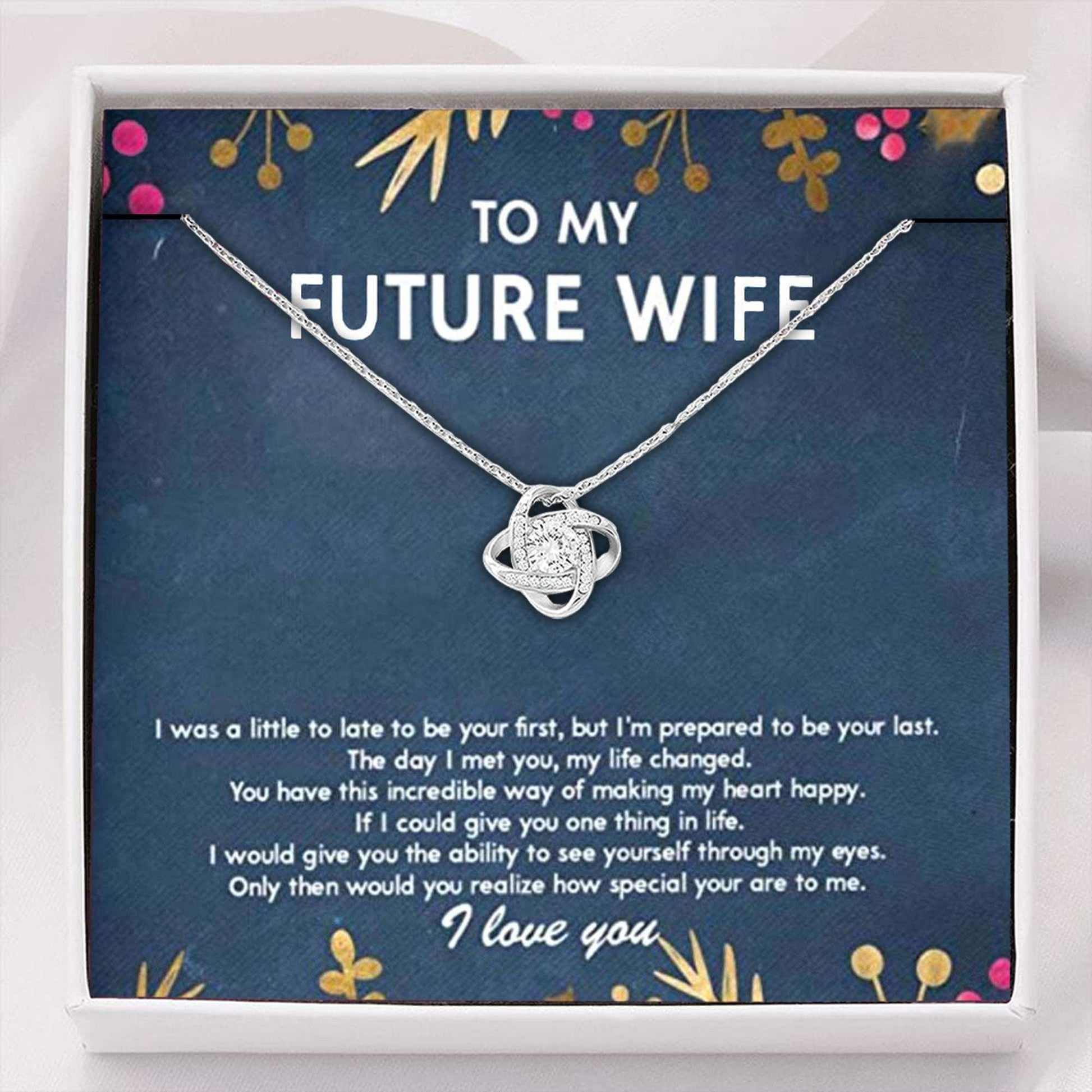 Future Wife Necklace, To My Future Wife Necklace, Last Everything Necklaces, Soulmate Gift For Her For Karwa Chauth Rakva