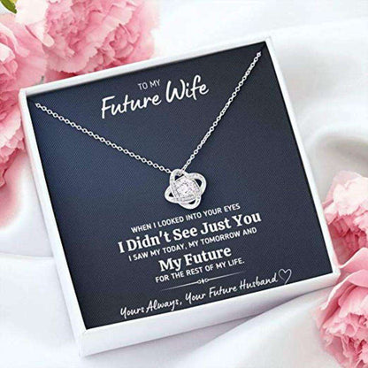 Future Wife Necklace, To My Future Wife Œlooked Into Your Eyes” Necklace For Karwa Chauth Rakva