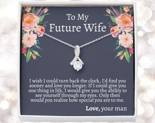 Future Wife Necktace, To My Future Wife Love You To The Moon Necklace, Gift For Future Wife, Engagement Gift For Her Gift For Bride Rakva