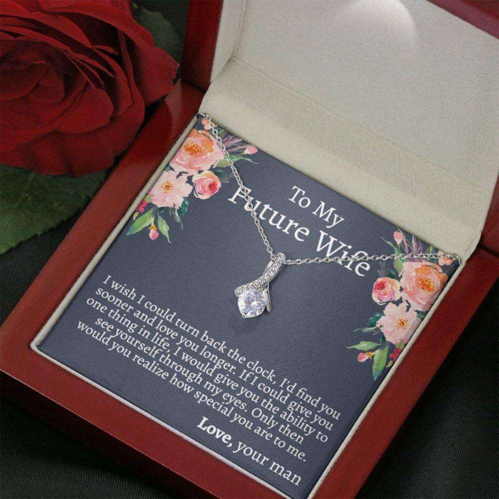 Future Wife Necktace, To My Future Wife Love You To The Moon Necklace, Gift For Future Wife, Engagement Gift For Her Gift For Bride Rakva